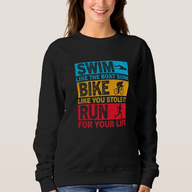 Sudadera Nada Como Si El Barco Se Hundió En Bicicleta Como  (Anverso)