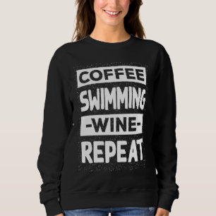 Sudadera Nadador de café vino repetir nadador de café nada
