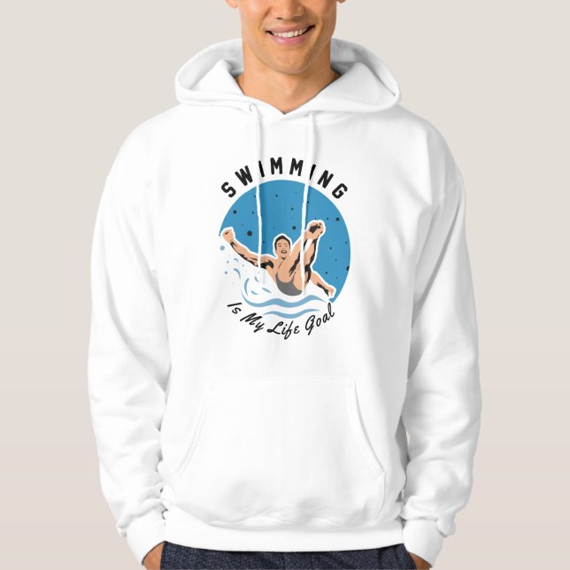 Sudadera nadador - Nadar es mi meta de vida (Anverso)