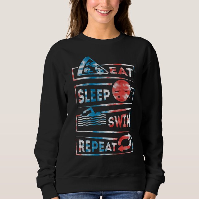 Sudadera Nadadores Nadadores Nadar Dormir Nadar Reapar 2 (Anverso)
