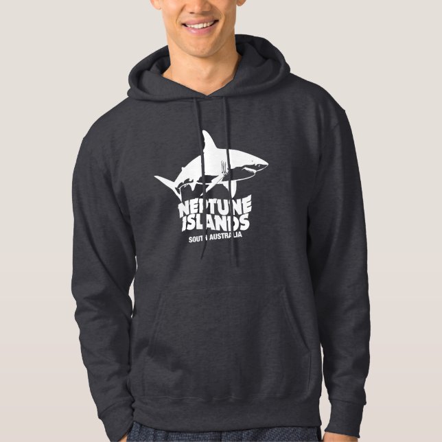 Sudadera Nadando Con Grandes Islas De Tiburones Blancos Nep (Anverso)