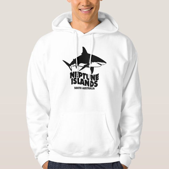 Sudadera Nadando Con Grandes Islas De Tiburones Blancos Nep (Anverso)