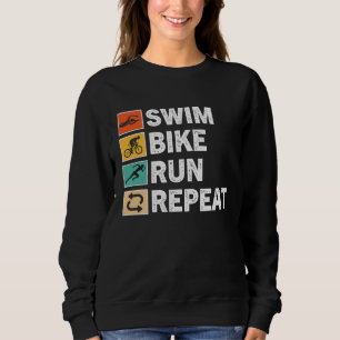 Sudadera Nadar Bicicleta Correr Repetir Triatlón Triatleta