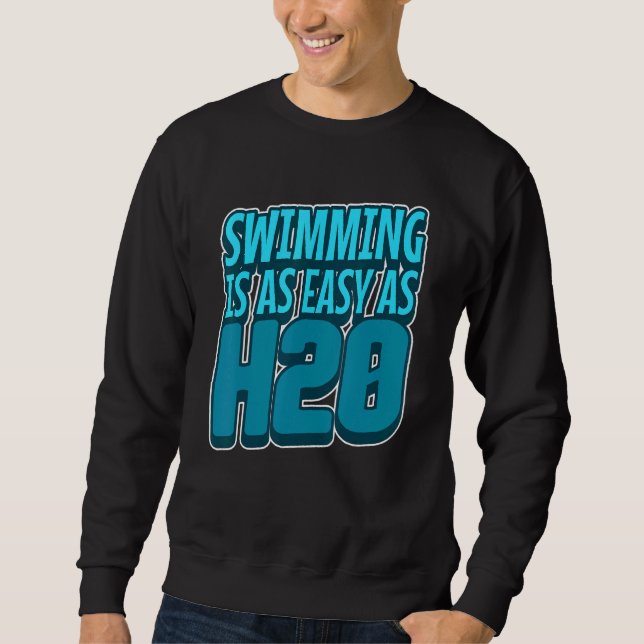 Sudadera Nadar Es Tan Fácil Como Deporte Acuático Idea H2o (Anverso)