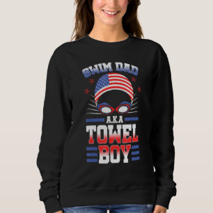 Sudadera Nadar Papá Aka Toalla Niño Bandera Estadounidense 