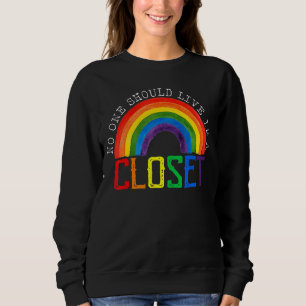 Sudadera Nadie Debería Vivir En Un Gay De Arco Arcoiris Lgb