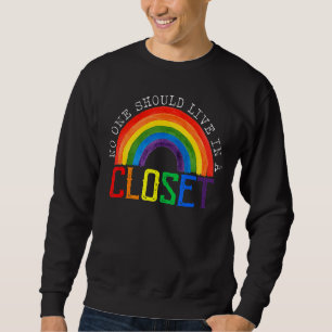 Sudadera Nadie Debería Vivir En Un Gay De Arco Arcoiris Lgb