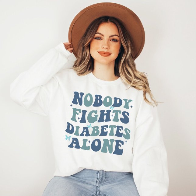 Sudadera Nadie lucha sola contra la diabetes (Subido por el creador)