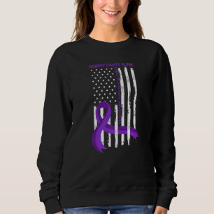 Sudadera Nadie lucha solo bandera de EE. UU. Violencia domé