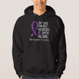 Sudadera Nadie lucha solo contra la cinta púrpura Fibromial