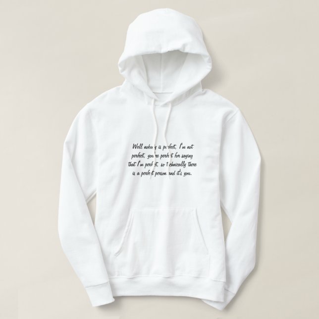 Sudadera Nadie perfecto - Jack Avery (Diseño del anverso)