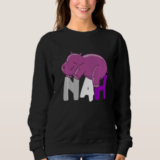Sudadera Nah Cuto Hipopótamo Duerme Asexualidad Ace Animal 