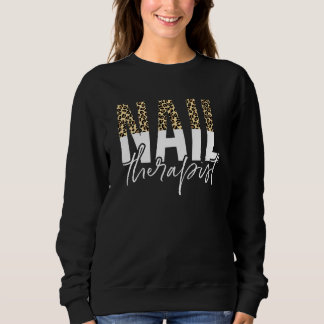 Sudadera Nail Therapist Leopard Nail Artist Nail Tech 1