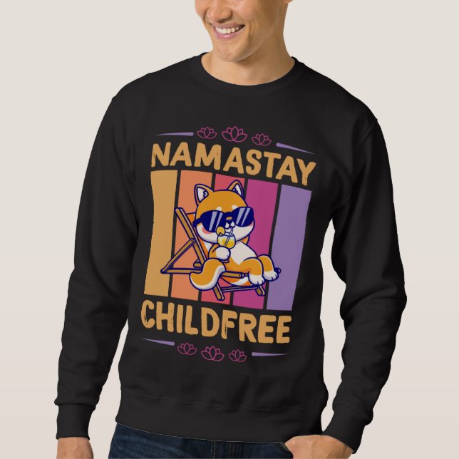 Sudadera Namastay Childfree Nomaste Yoga Lotus Flower Beach (Anverso)