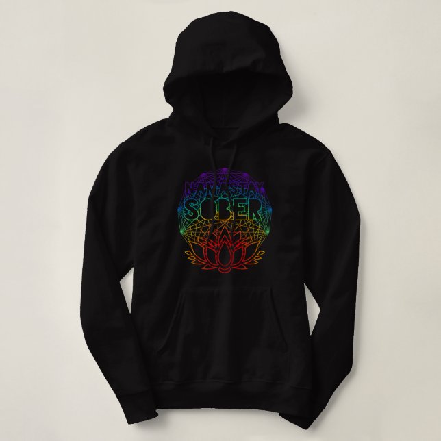 Sudadera Namastay Sober Na Aa Alcohólicos Anónimos Sobrieda (Diseño del anverso)