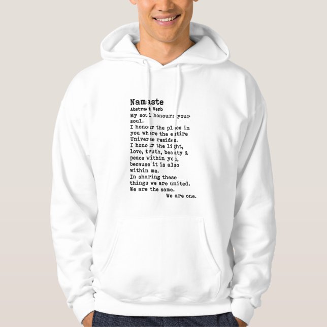 Sudadera Namaste: Cadáveres de color claro (Anverso)