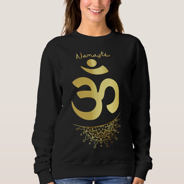 Sudadera Namaste Om Mandala Yoga Ganesha Buddha (Anverso)