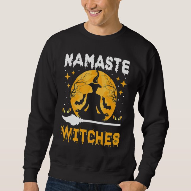 Sudadera Namaste Witts Halloween Yoga Witch (Anverso)