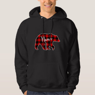 Sudadera Nana Bear Red Plaid Matando Navidades Familiares