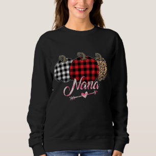 Sudadera Nana Buffalo Plaid Leopard Pumpkin Grandma Hallowe