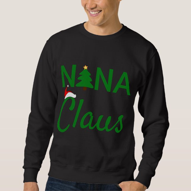 Sudadera Nana Claus - Daddy Claus Baby Claus Mama Claus Paj (Anverso)