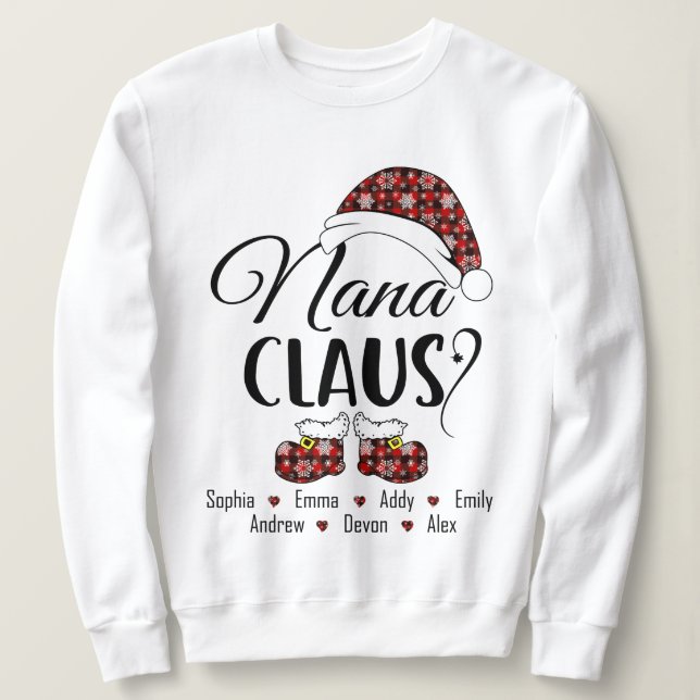 Sudadera Nana Claus Gift Para Navidades (Anverso del diseño)