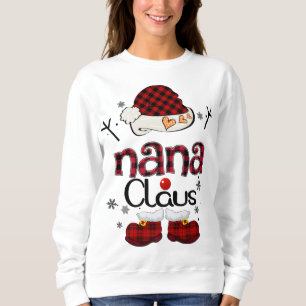 Sudadera Nana Claus Red Plaid Grandma Gift