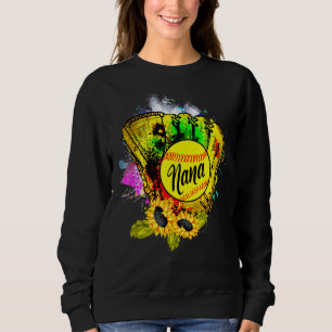 Sudadera Nana Cute Sunflowers Pitcher Holding Ball
