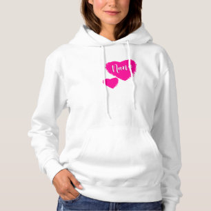 Sudadera Nana de corazones rosados personalizados
