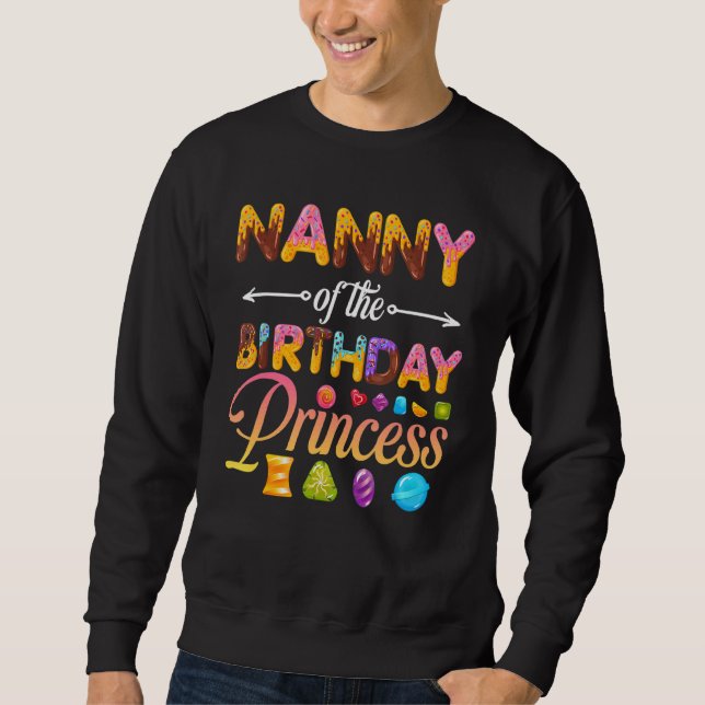 Sudadera Nana De La Princesa De Cumpleaños Donut Chica De C (Anverso)