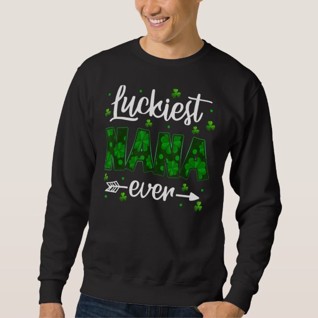 Sudadera Nana Ever Shamrock St Patrick S Day Irlandés (Anverso)