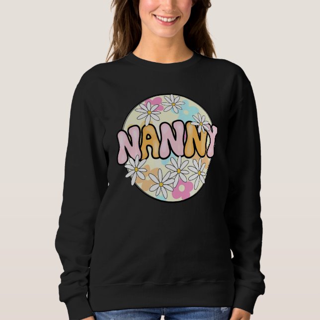 Sudadera Nana Floral Boho Style Mejor nana de la madre D (Anverso)