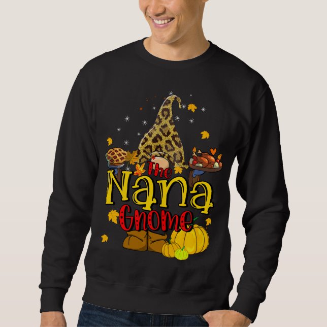 Sudadera Nana gnome Fall Y'Gnome Pumpkin Spice Thanksgi (Anverso)