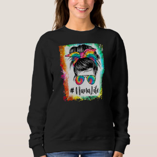 Sudadera Nana Life Messy Bun Hair Sunglasse
