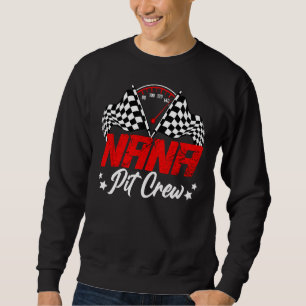 Sudadera Nana Pit Crew Birthday Party Race Car Lover Carrer
