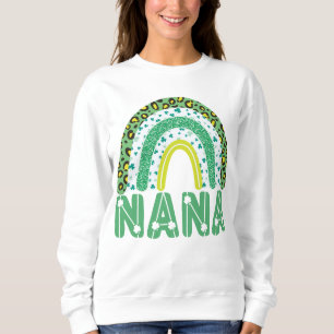 Sudadera Nana St Patricks Day Abuela Irlandesa Rainbow