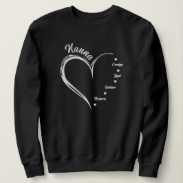Sudadera Nanna Sweatshirt personalizado, Nanna Heart
