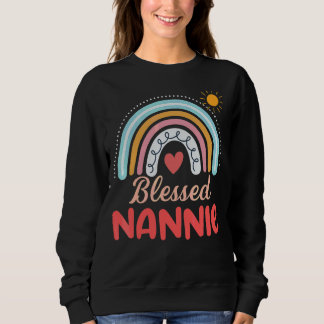 Sudadera Nannie For Grandma Family Rainbow Graphic