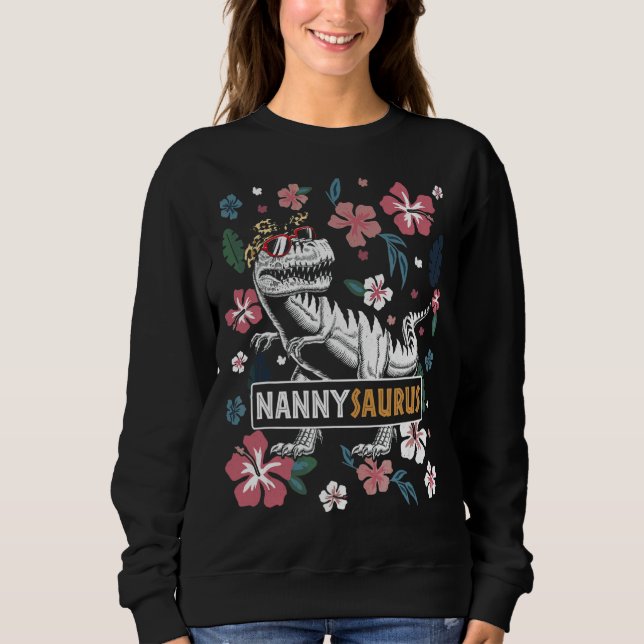 Sudadera Nannysaurus Rex Abuela Dinosaur Rex Nanny Saurus (Anverso)