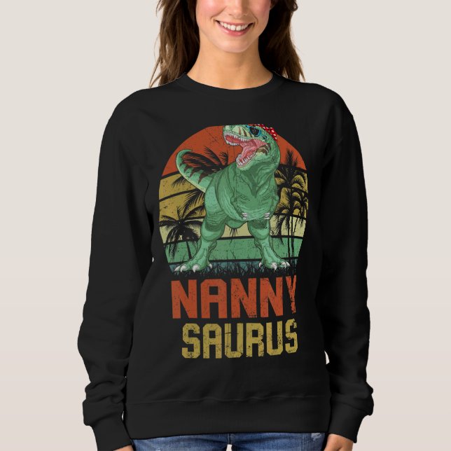 Sudadera Nannysaurus Rex Dinosaur Nanny Saurus Match (Anverso)