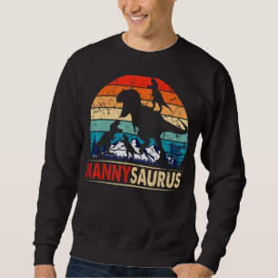 Sudadera Nannysaurus T Rex Nanny Dinosaur 3 Kids Divertida 
