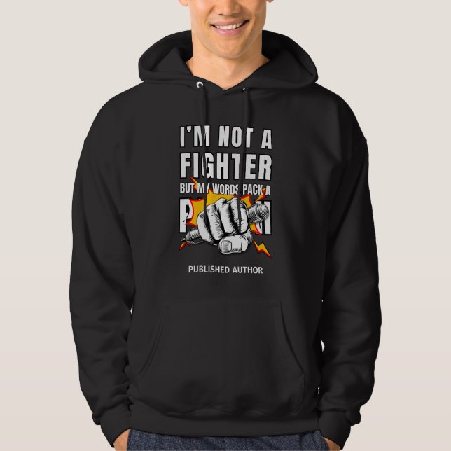 Sudadera NANoWriMo, escritora escritora Y escritora DE COMB (Anverso)