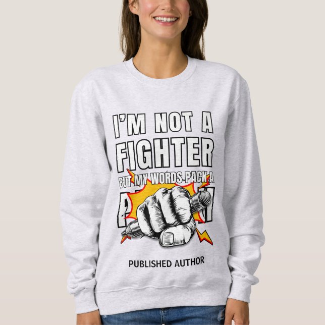 Sudadera NANoWriMo, escritora escritora Y escritora DE COMB (Anverso)