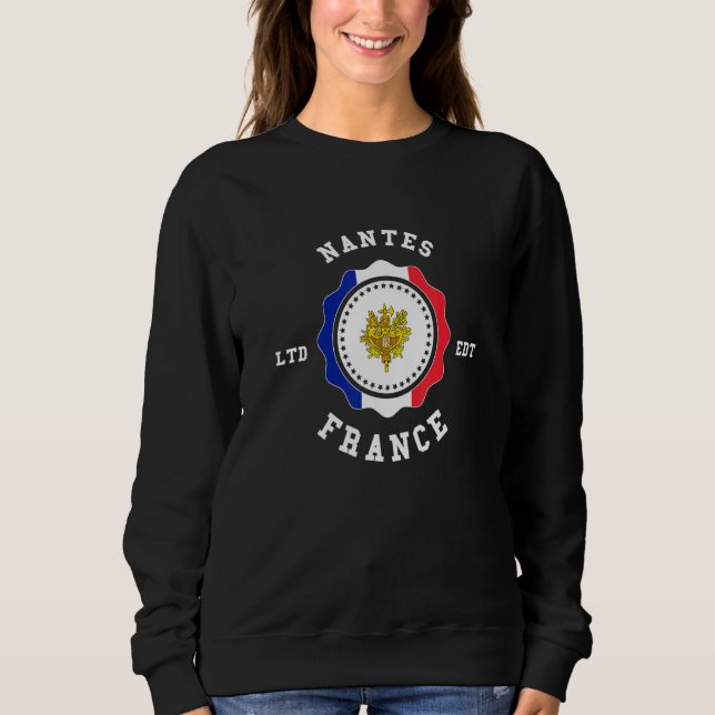 Sudadera NANTES France Flag Badge Vintage (Anverso)