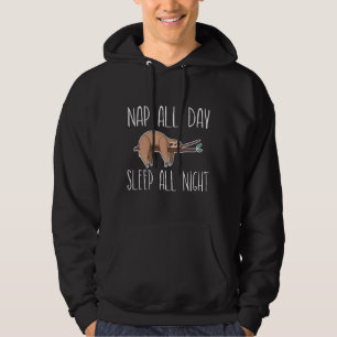 Sudadera Nap All Day Sleep All Night Sleepy Animal Lazy Slo
