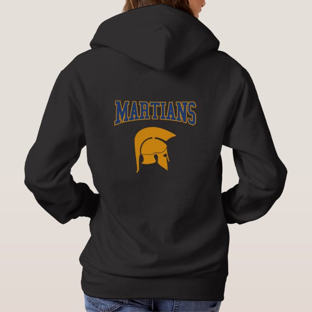 Sudadera Naranja azul Retro College Martians Varsity Sport (Reverso)