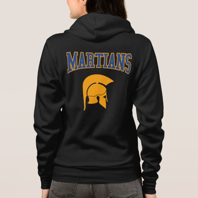 Sudadera Naranja azul Retro College Martians Varsity Sport (Reverso)