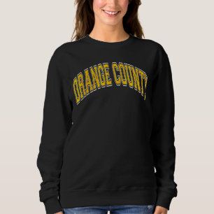 Sudadera Naranja County California Ca Varsity Style Amber T