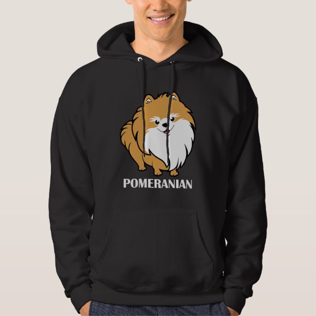 Sudadera Naranja Cute Pomeranian (Anverso)