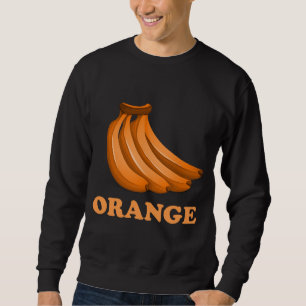 Sudadera Naranja de frutas Banana Divertida Confusión Prank